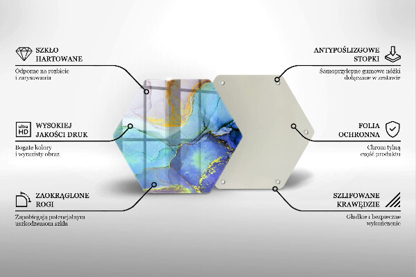 Chopping board Cracked stone gold