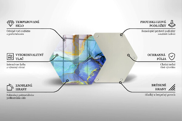 Chopping board Cracked stone gold