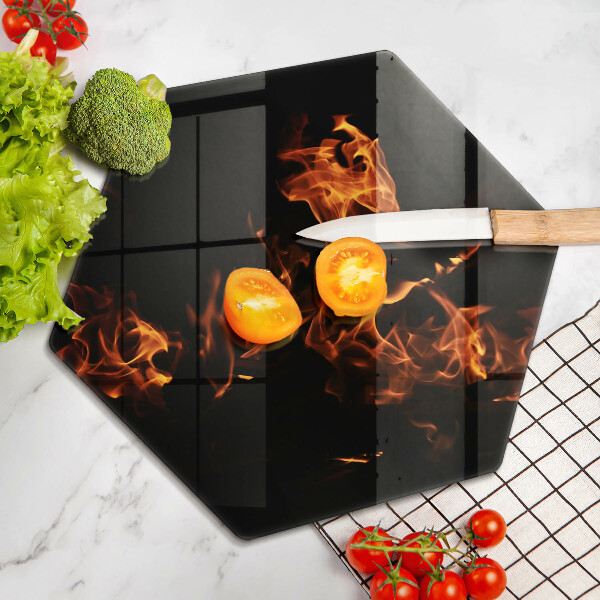 Chopping board Fire flame