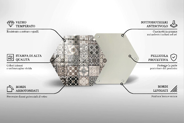 Chopping board glass Decorative tiles