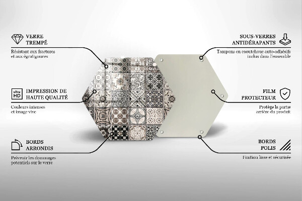 Chopping board glass Decorative tiles