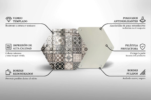 Chopping board glass Decorative tiles