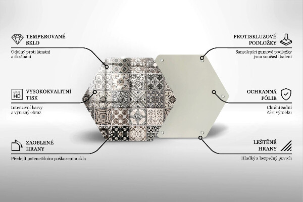 Chopping board glass Decorative tiles