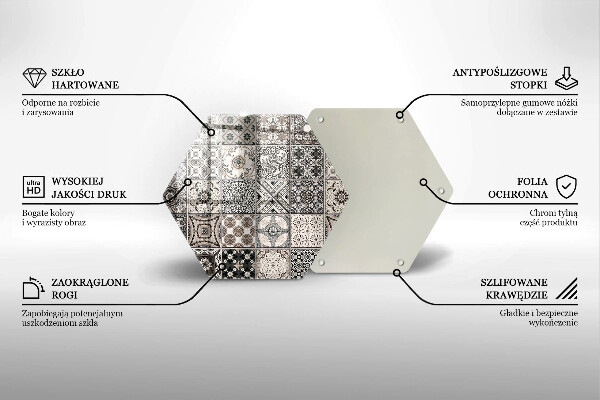 Chopping board glass Decorative tiles