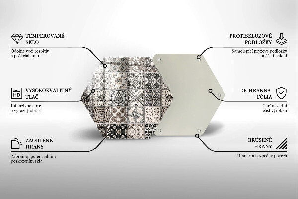 Chopping board glass Decorative tiles