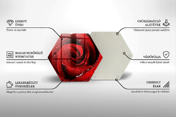Chopping board Rose flower petals