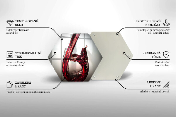 Chopping board Glass and red wine