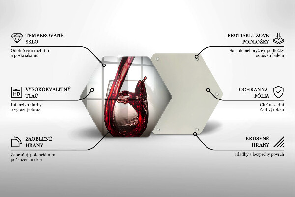 Chopping board Glass and red wine