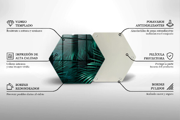 Glass kitchen board Wild jungle leaves