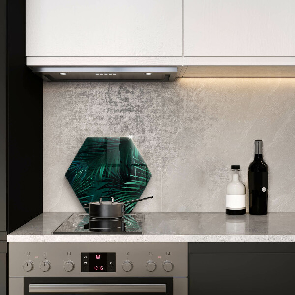 Glass kitchen board Wild jungle leaves