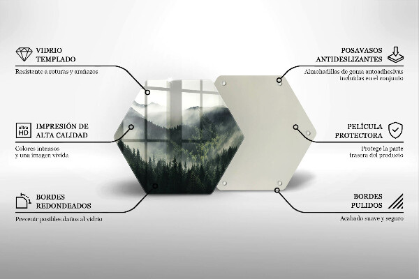 Glass kitchen board Land and fog landscape