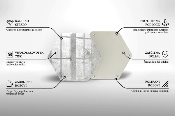 Glass kitchen board Concrete texture