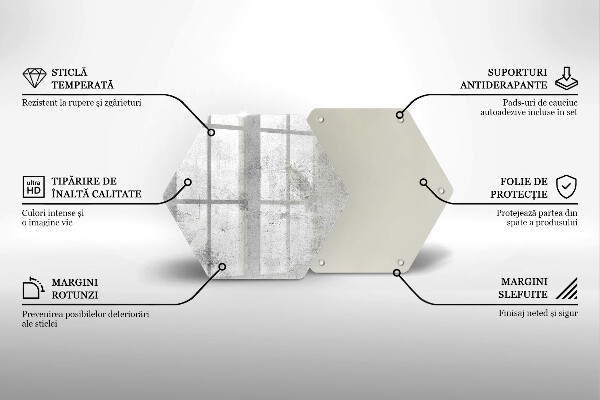 Glass kitchen board Concrete texture