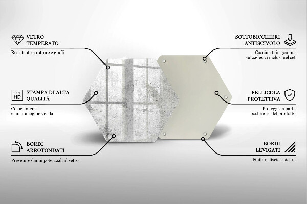 Glass kitchen board Concrete texture