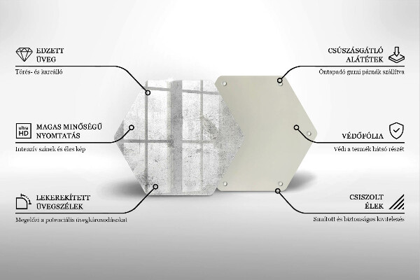 Glass kitchen board Concrete texture