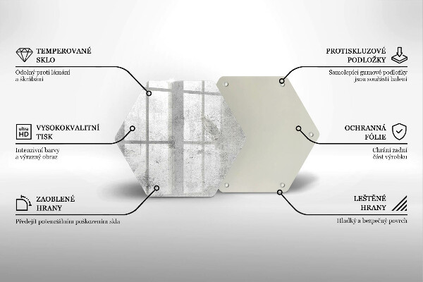 Glass kitchen board Concrete texture