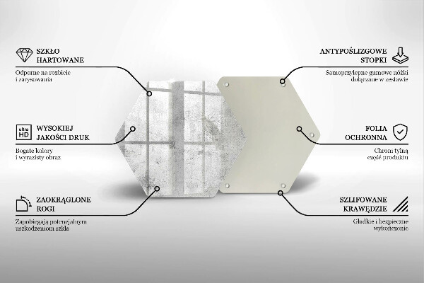 Glass kitchen board Concrete texture