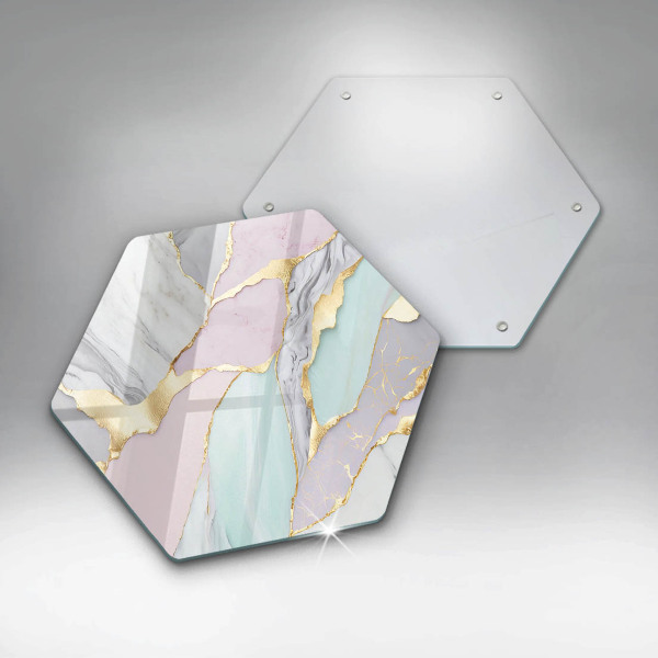 Glass kitchen board Pastel marble