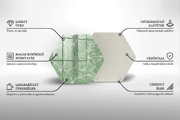 Chopping board Linear leaves