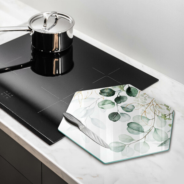 Glass worktop protector Painted plants