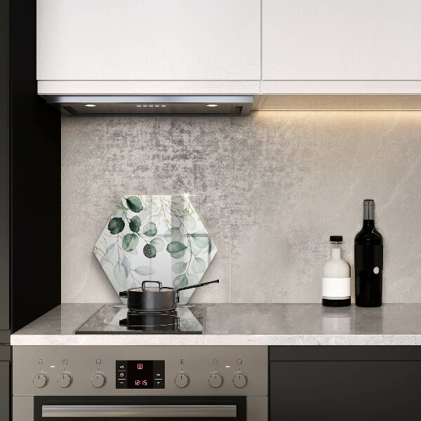 Glass worktop protector Painted plants