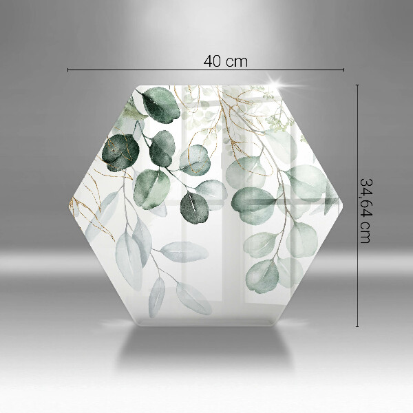 Glass worktop protector Painted plants