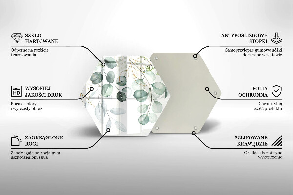Glass worktop protector Painted plants