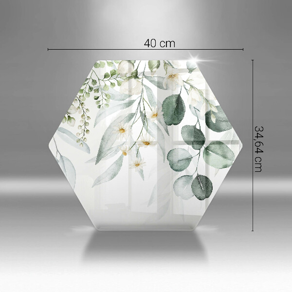 Glass worktop protector Watercolor plants