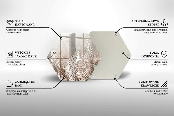 Glass worktop protector Boho leaf vegetation