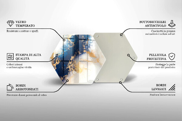 Chopping board Abstraction with blue