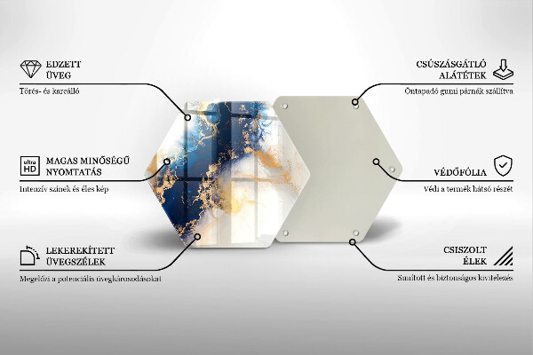 Chopping board Abstraction with blue