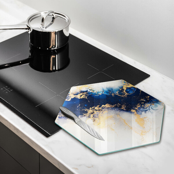 Chopping board Abstraction with blue