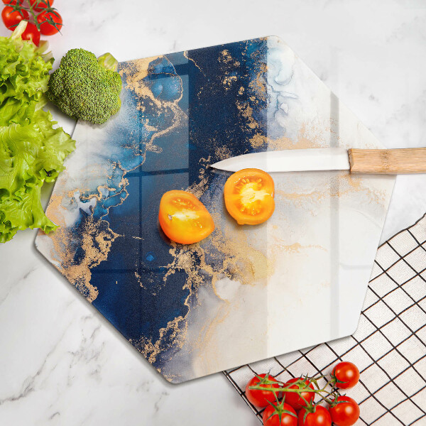 Chopping board Abstraction with blue