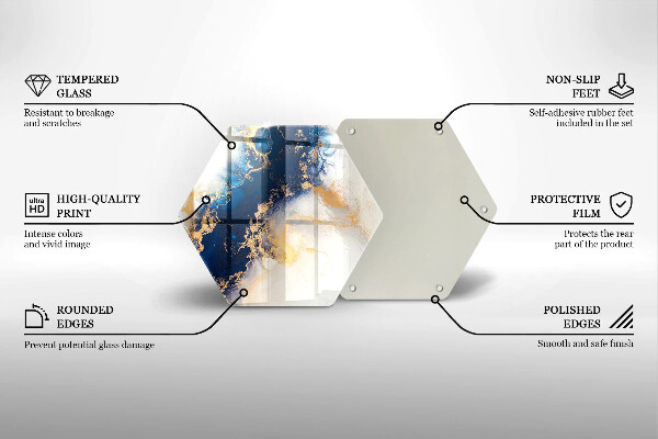 Chopping board Abstraction with blue