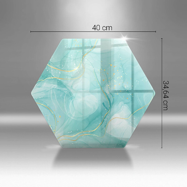 Glass worktop saver Blue-gold abstraction