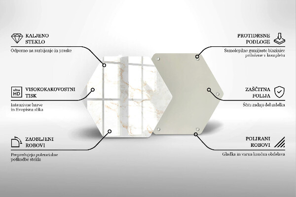 Glass worktop saver Elegant stone marble