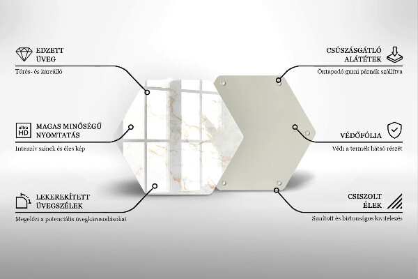 Glass worktop saver Elegant stone marble