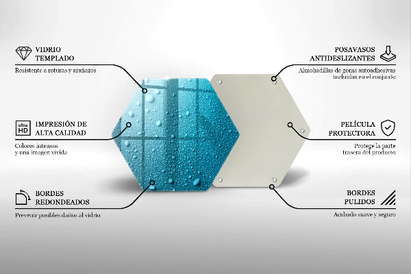 Glass worktop saver Drops of water