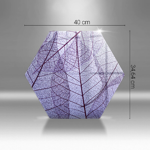 Glass worktop saver Leaves with veins