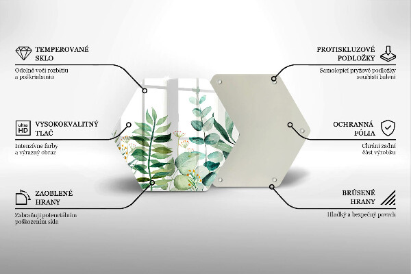 Glass worktop saver Plant leaves illustration