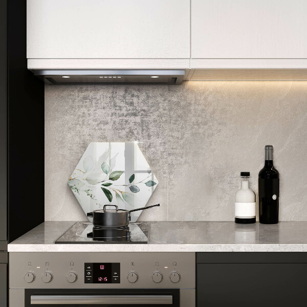 Glass worktop saver Watercolor leaves