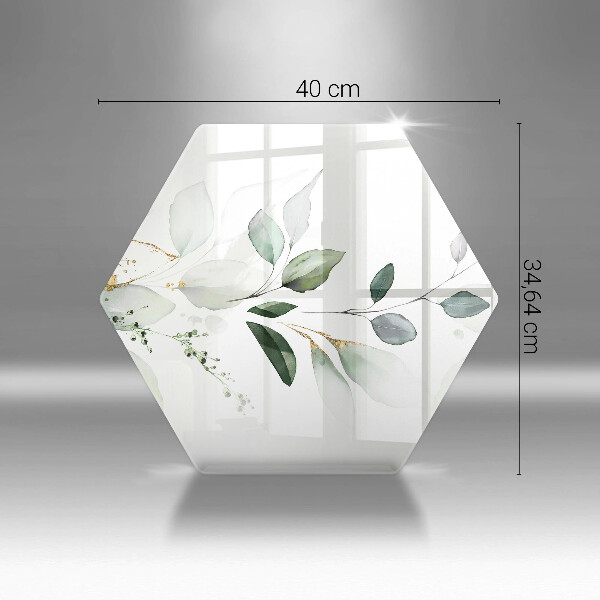 Glass worktop saver Watercolor leaves