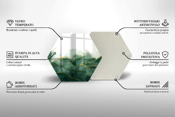 Glass worktop saver Abstraction nature