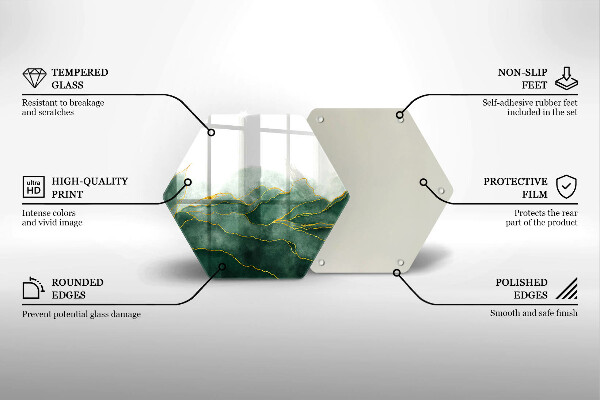 Glass worktop saver Abstraction nature