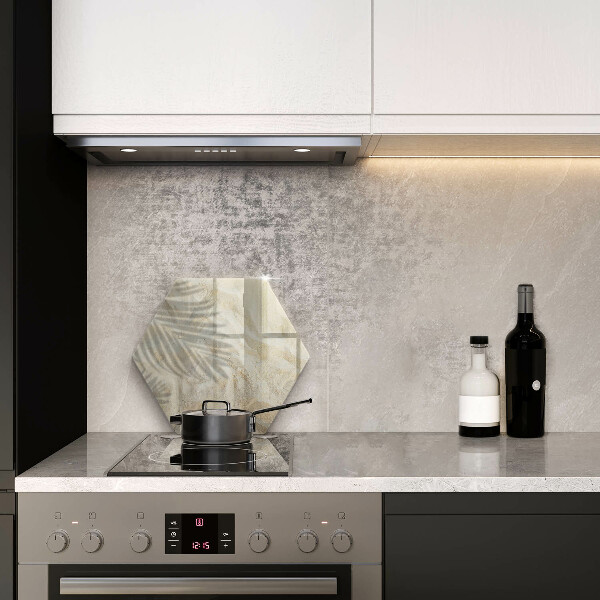 Glass worktop saver Palm sand and leaves