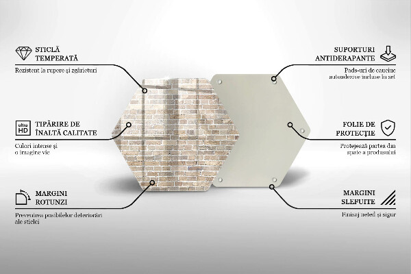 Glass worktop saver Wall bright bricks