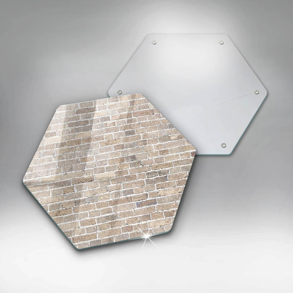 Glass worktop saver Wall bright bricks