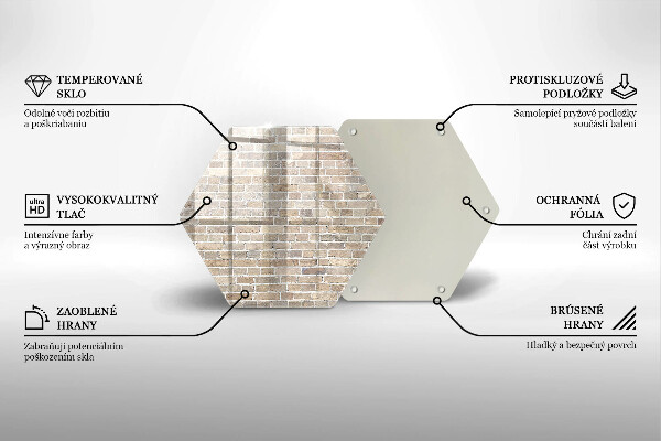 Glass worktop saver Wall bright bricks