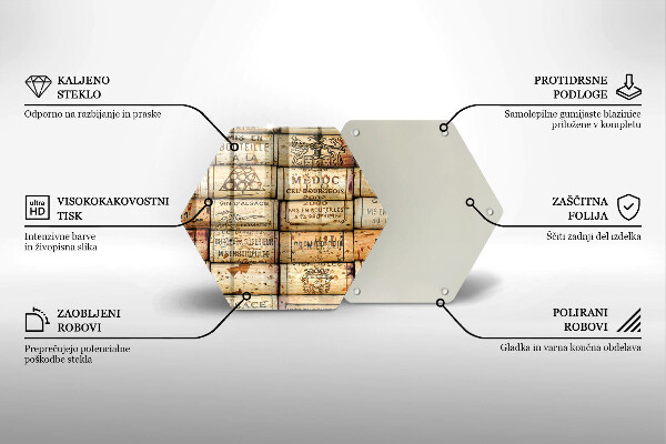 Chopping board Old wine corks