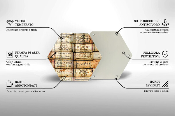 Chopping board Old wine corks